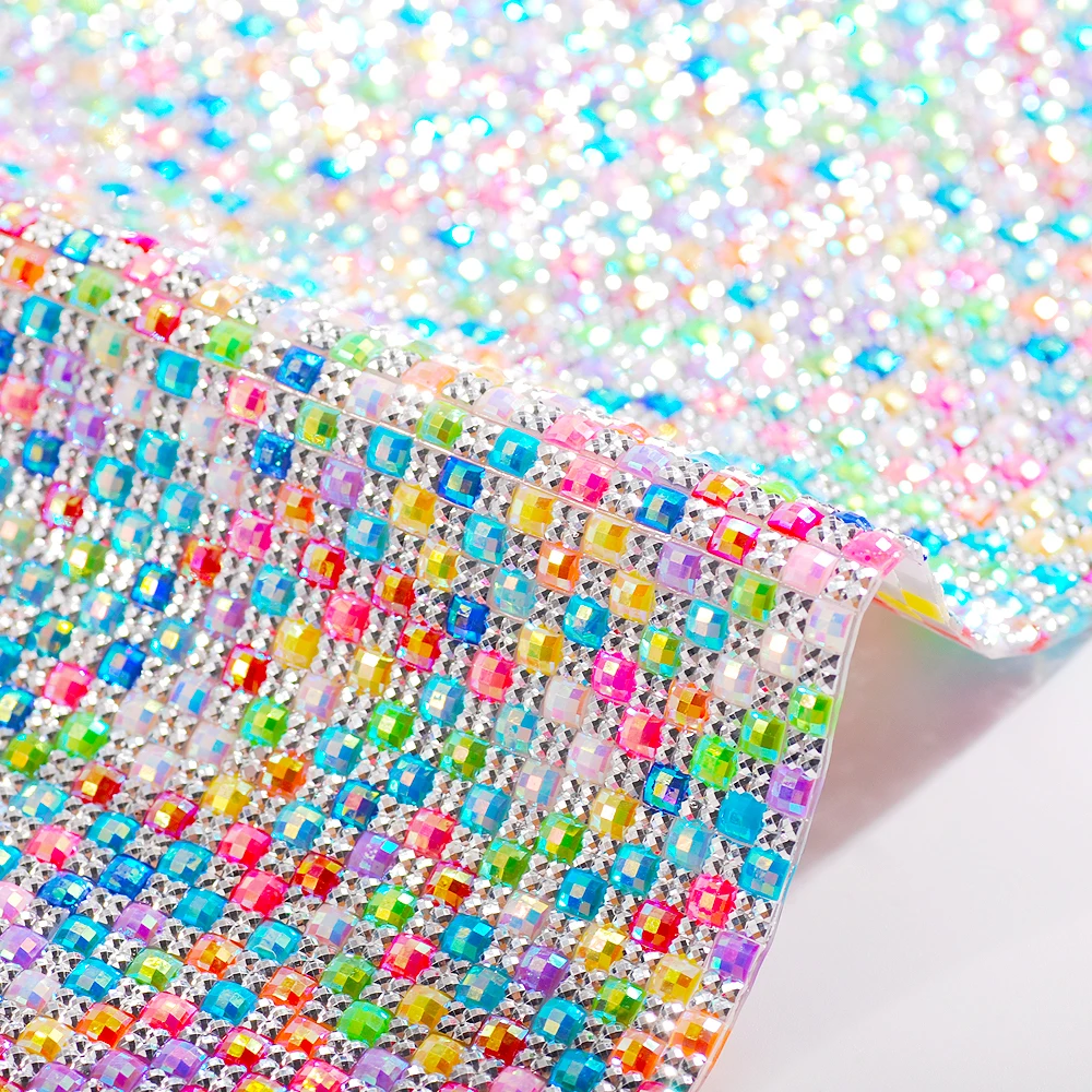Rhinestones Trimming 24*40cm Hotfix Resin Square Cut Rhinestones Mesh Trim Fabric Sheet Strass DIY Shinning Gemstone Banding
Rhinestones Trimming 24*40cm Hotfix Resin Square Cut Rhinestones Mesh Trim Fabric Sheet Strass DIY Shinning Gemstone Banding