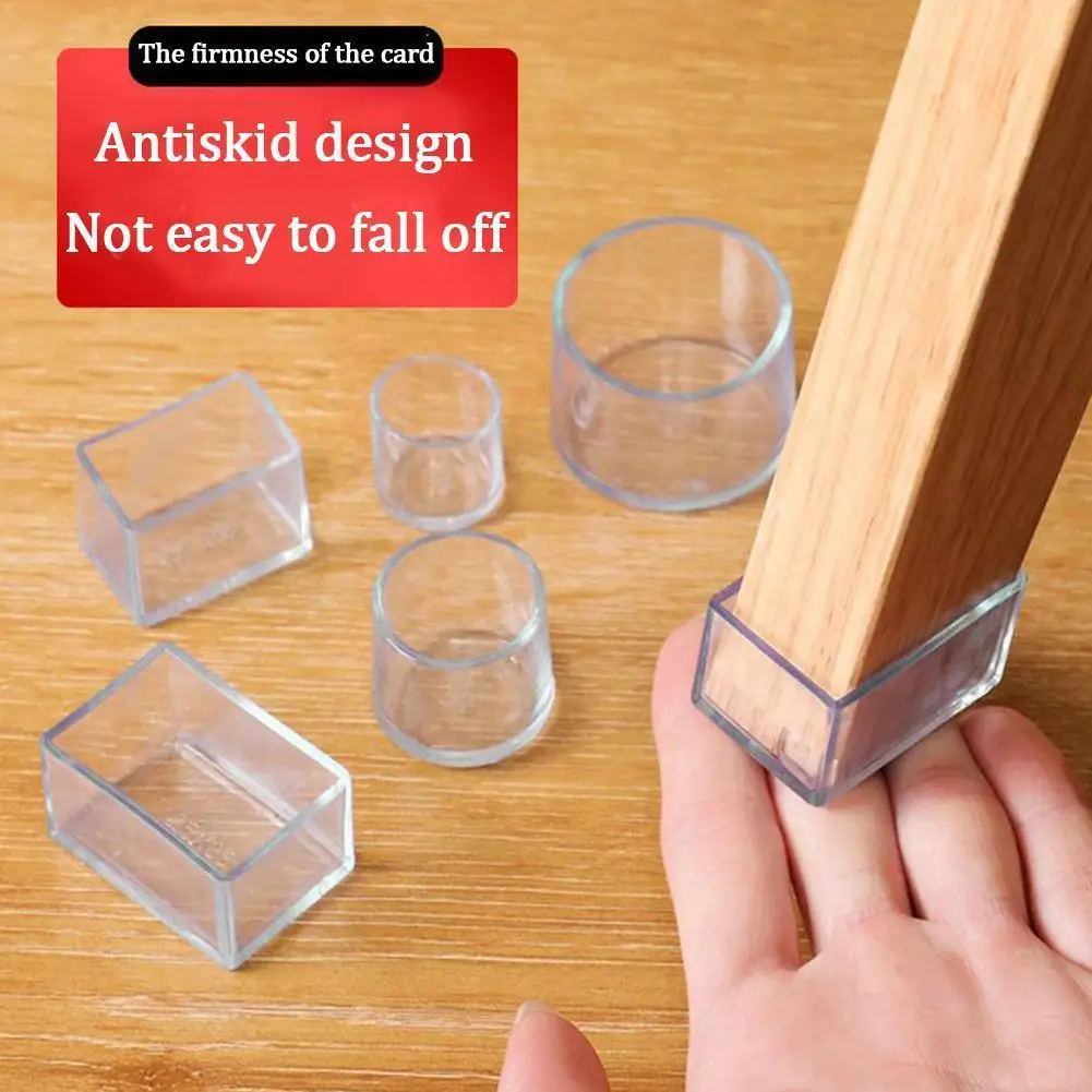 Silicone Chair Leg Socks Transparent Square Table Floor Cover Hole Pipe Pads Furniture Home Feet Plugs Protector Decor A6l5 
Silicone Chair Leg Socks Transparent Square Table Floor Cover Hole Pipe Pads Furniture Home Feet Plugs Protector Decor A6l5
