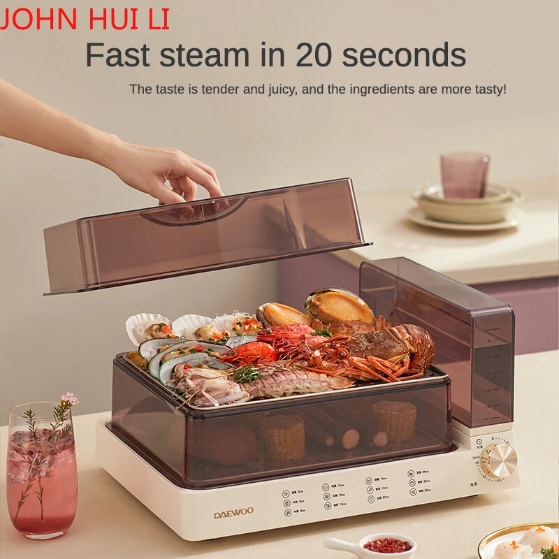 DAEWOO Household Boiler Multi-function Electric Steamer Transparent Timing Electric Boiler Steamer Pot
DAEWOO Household Boiler Multi-function Electric Steamer Transparent Timing Electric Boiler Steamer Pot