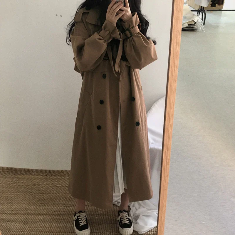 Women Winter Trench Coat Casual Women's Long Outerwear Loose Overcoat Autumn Fashion Double-breasted Windbreaker Femme
Women Winter Trench Coat Casual Women's Long Outerwear Loose Overcoat Autumn Fashion Double-breasted Windbreaker Femme