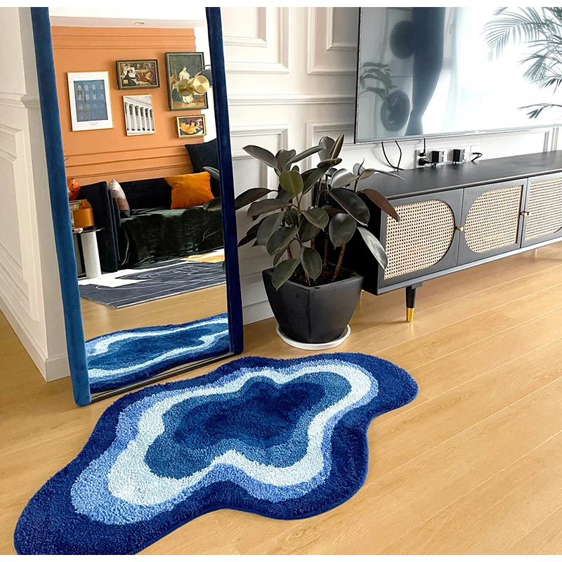 Cloud Shaped Carpet Artistic Mat INS Style Cozy Bed Room Soft Super Absorbent Slip-resistant Pad Blue Floor Tufted Rug
Cloud Shaped Carpet Artistic Mat INS Style Cozy Bed Room Soft Super Absorbent Slip-resistant Pad Blue Floor Tufted Rug