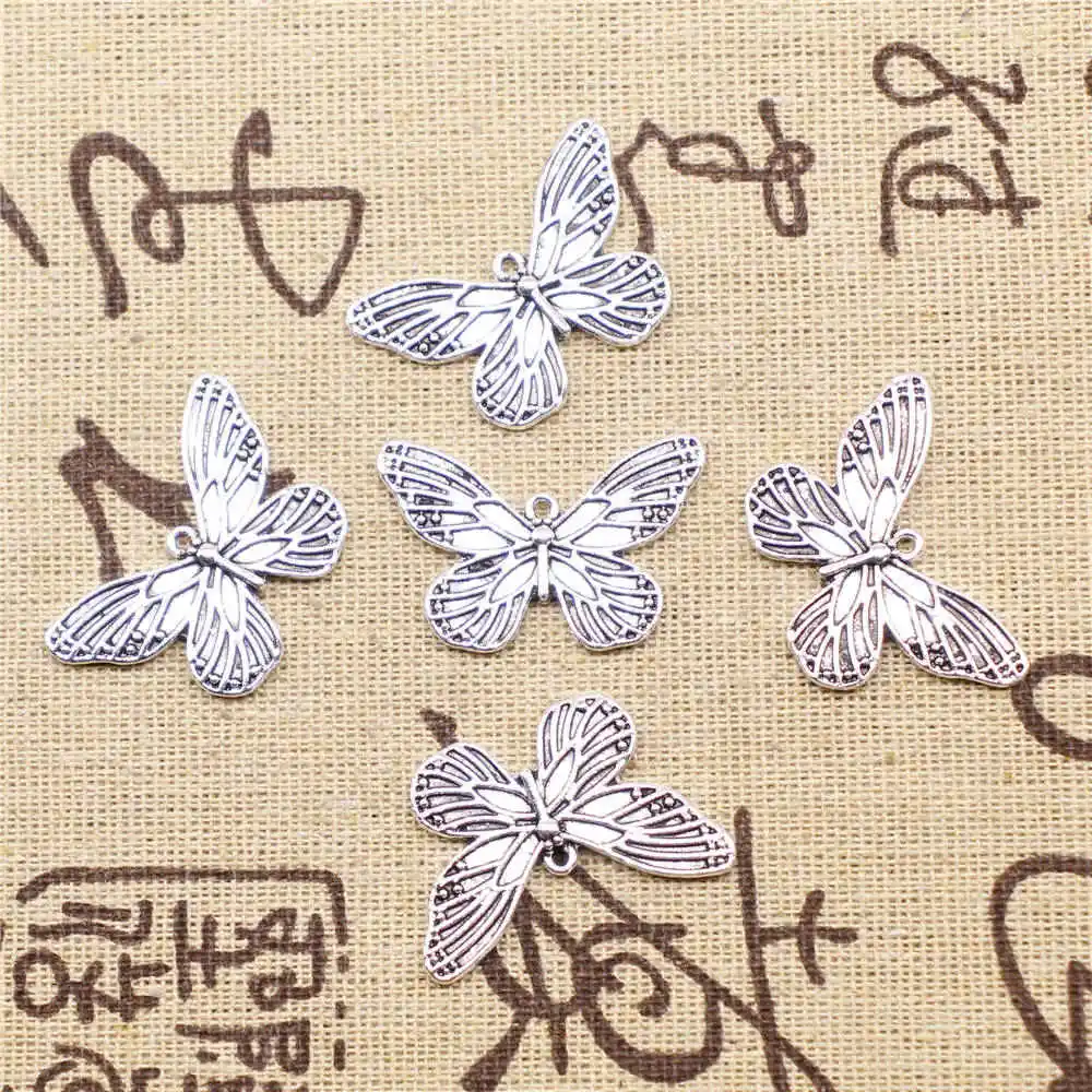 Earrings Accessories Charms For Jewelry Making 20x29mm Butterfly Fairy Charms Antique Silver Color 12pcs
Earrings Accessories Charms For Jewelry Making 20x29mm Butterfly Fairy Charms Antique Silver Color 12pcs
