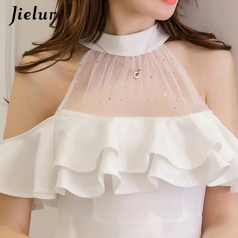 Jielur Elegant Lace Off Shoulder Women Dress Summer Korean Hipster Black White Sexy Party Slim Ruffles A Line Dress Vestidos
Jielur Elegant Lace Off Shoulder Women Dress Summer Korean Hipster Black White Sexy Party Slim Ruffles A Line Dress Vestidos
