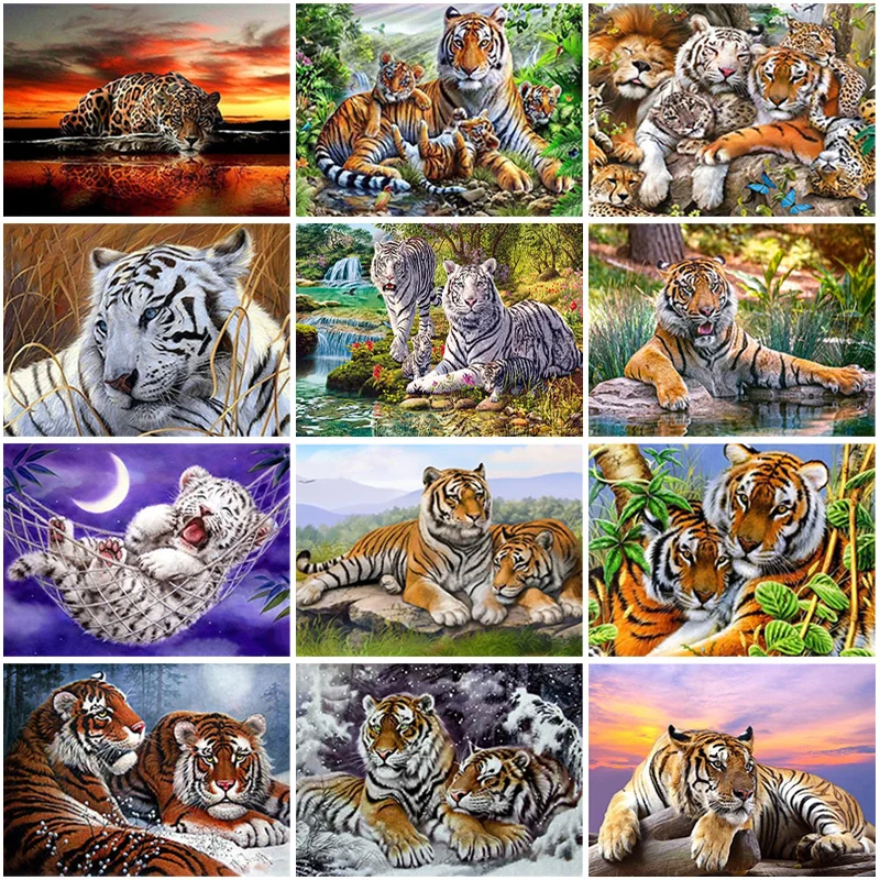 DIY Tiger 5D Diamond Painting Full Round Drill Animal Diamond Embroidery Cross Stitch Resin Mosaic Wall Art Gift Home Decor
DIY Tiger 5D Diamond Painting Full Round Drill Animal Diamond Embroidery Cross Stitch Resin Mosaic Wall Art Gift Home Decor