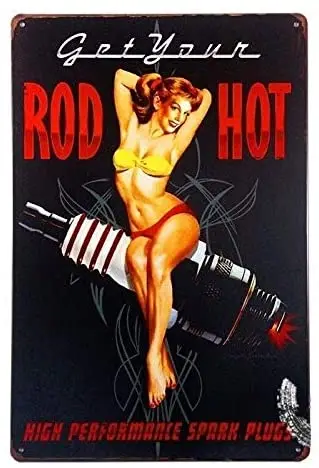 Sexy Lady Rod Hot Spark Plugs Pin Up Girl Home Decor Garage Rules Metal Tin Sign TIN Sign 7.8X11.8 INCH
Sexy Lady Rod Hot Spark Plugs Pin Up Girl Home Decor Garage Rules Metal Tin Sign TIN Sign 7.8X11.8 INCH