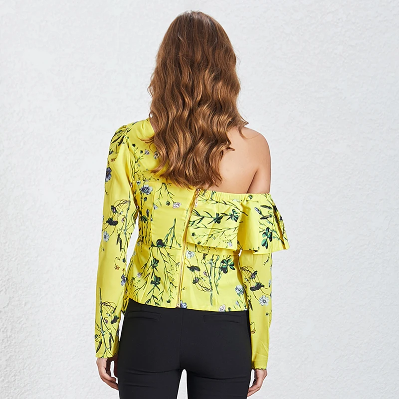 TWOTWINSTYLE Vintage Print Spring Shirt For Women Skew Collar Long Sleeve Patchwork Ruffle Slim Blouse Female Fashion New Tide
TWOTWINSTYLE Vintage Print Spring Shirt For Women Skew Collar Long Sleeve Patchwork Ruffle Slim Blouse Female Fashion New Tide