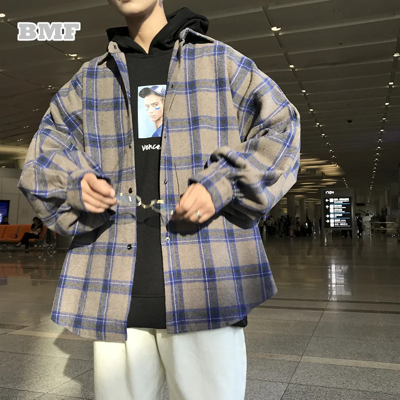 2021 Korean Fashion Streetwear Oversized Plaid Shirt Kpop Hip Hop Couple Plus Size Clothes Unisex Harajuku Casual Top Men Women
2021 Korean Fashion Streetwear Oversized Plaid Shirt Kpop Hip Hop Couple Plus Size Clothes Unisex Harajuku Casual Top Men Women