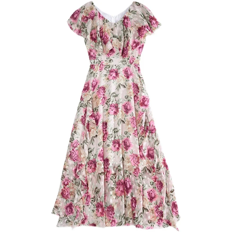 Flower Kawaii Clothes Summer One Shoulder Two Wear Western Style Printed Ankle Dresses Women 
Flower Kawaii Clothes Summer One Shoulder Two Wear Western Style Printed Ankle Dresses Women