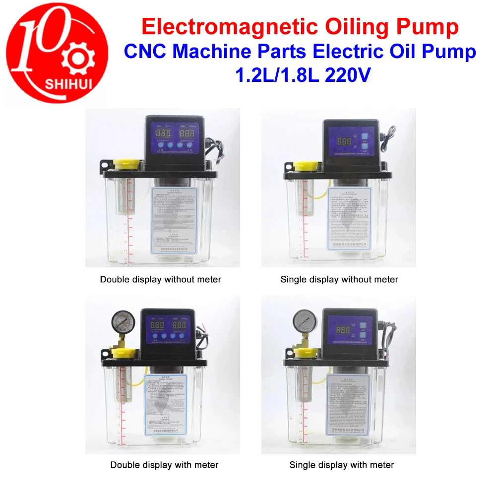 Electromagnetic 1.2L/1.8L 220V CNC Machine Parts Electric Oiling Pump Automatic Digital Oiling Lathe Lubrication Pump
Electromagnetic 1.2L/1.8L 220V CNC Machine Parts Electric Oiling Pump Automatic Digital Oiling Lathe Lubrication Pump