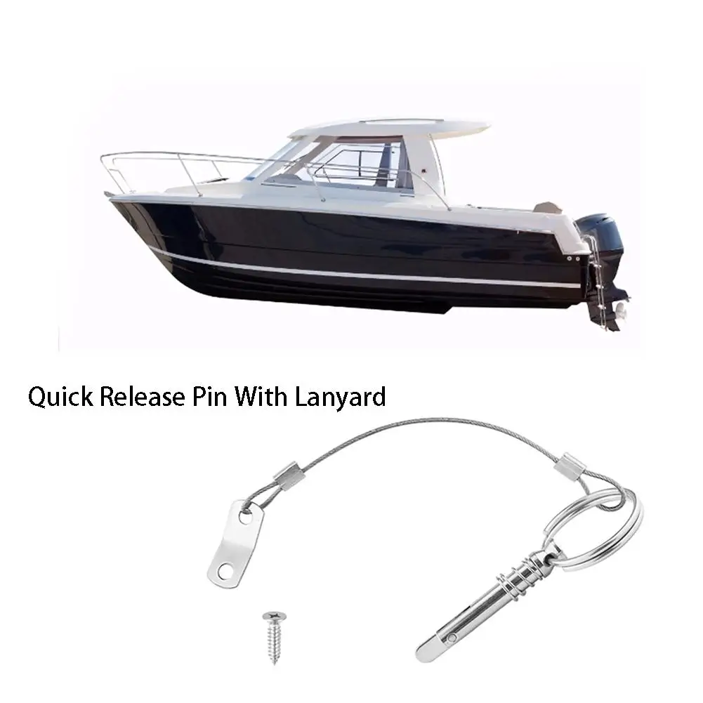 2PCS 6MM Quick Release Pin with Lanyard for Boat Bimini Top Deck Hinge Marine hardware Stainless Steel 316
2PCS 6MM Quick Release Pin with Lanyard for Boat Bimini Top Deck Hinge Marine hardware Stainless Steel 316