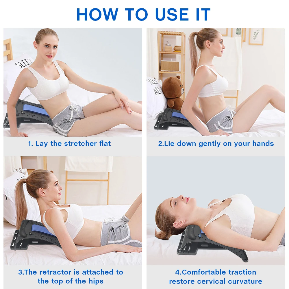 Back Massager Stretcher Fitness Equipment Massage masajeador Neck Stretch Lumbar Support Relaxation Spine Orthosis Pain Relief
Back Massager Stretcher Fitness Equipment Massage masajeador Neck Stretch Lumbar Support Relaxation Spine Orthosis Pain Relief
