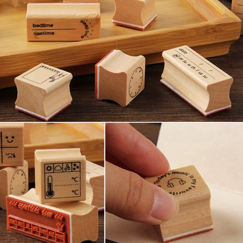 Vintage Wooden Rubber Stamps Seal DIY Time Planner Memo List Stamp for Journal Decor Scrapbooking Stationery Stamp Seal Crafts
Vintage Wooden Rubber Stamps Seal DIY Time Planner Memo List Stamp for Journal Decor Scrapbooking Stationery Stamp Seal Crafts