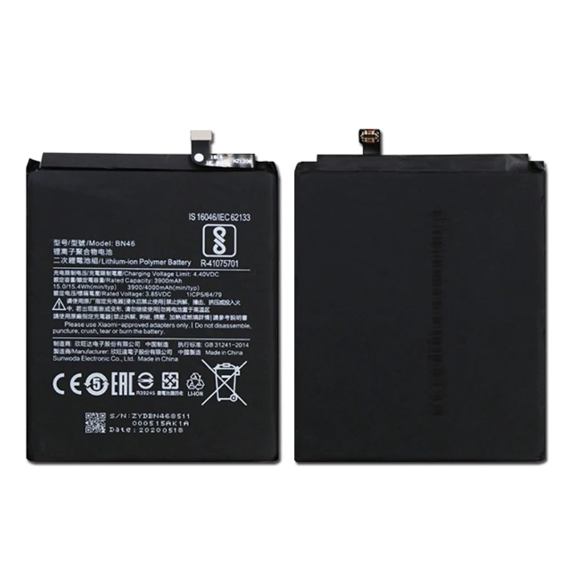 Original Quality Battery For Xiaomi Redmi 7 Redmi7 Redmi Note 6 Battery 4000mAh Capacity BN46 For Redmi Note 8 Note 6 Batteries
Original Quality Battery For Xiaomi Redmi 7 Redmi7 Redmi Note 6 Battery 4000mAh Capacity BN46 For Redmi Note 8 Note 6 Batteries