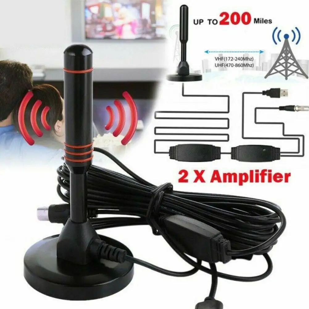 1080P HD Digital Indoor Amplified TV Antenna HDTV with Amplifier VHF/UHF 200 Mile 200 Mile HDTV Antenna Aerial HD Digital TV Sig
1080P HD Digital Indoor Amplified TV Antenna HDTV with Amplifier VHF/UHF 200 Mile 200 Mile HDTV Antenna Aerial HD Digital TV Sig