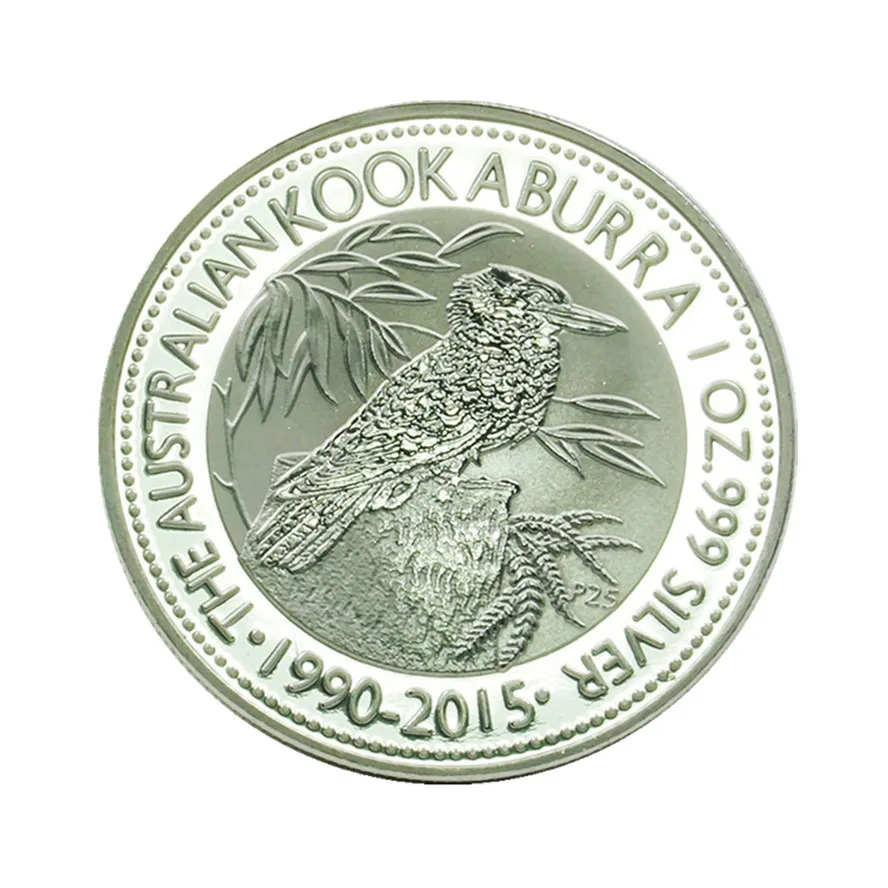 New Silver Copy Coin Collectible The Australian Kookaburra 1 0z 1990-2015 Back Side Elizabeth II Commemorative Coins Men Gift 
New Silver Copy Coin Collectible The Australian Kookaburra 1 0z 1990-2015 Back Side Elizabeth II Commemorative Coins Men Gift