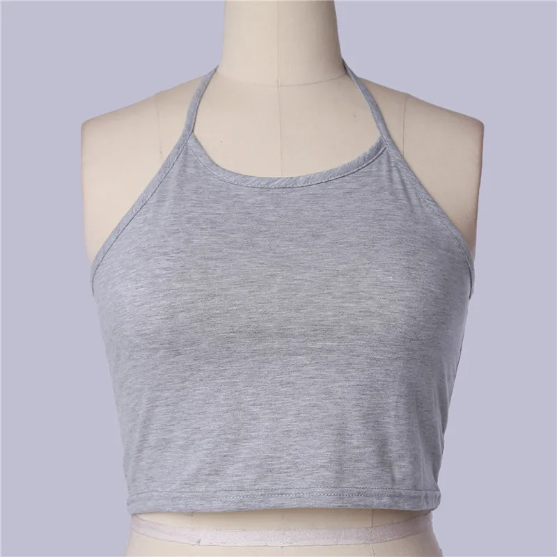 Summer Sexy Crop Top Women Tank Top White/Grey Halter Vest Ladies Casual Camisole Croped Shirt Women Tops
Summer Sexy Crop Top Women Tank Top White/Grey Halter Vest Ladies Casual Camisole Croped Shirt Women Tops