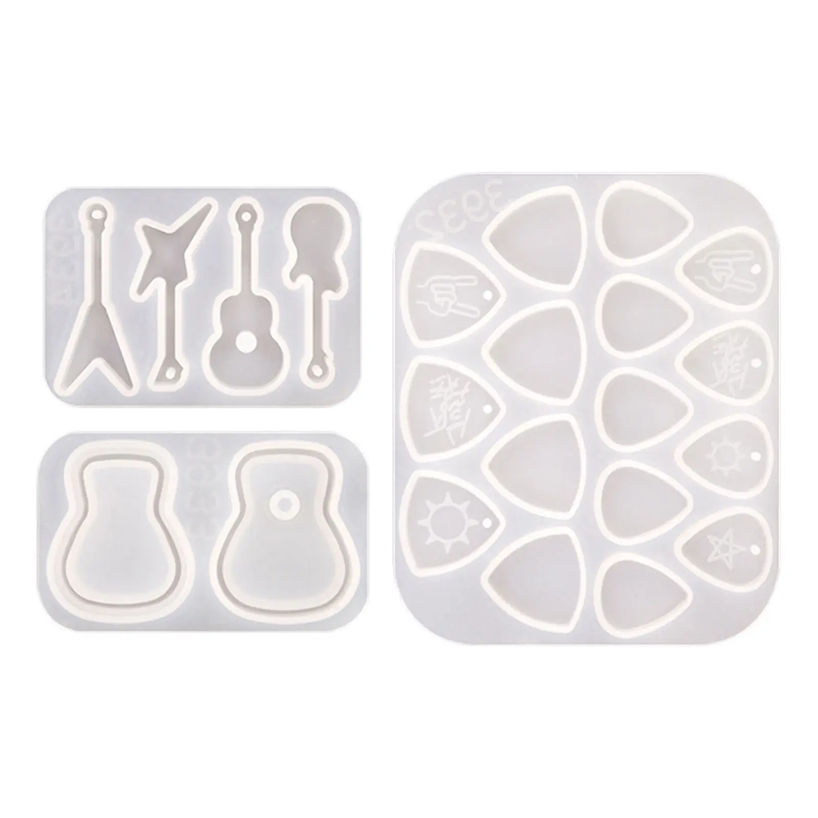 3 PCS Guitar Picks Resin Mold Triangle Plectrum Pick Silicone Mold Jewelry Pendant Making Tool DIY Handmade Craft
3 PCS Guitar Picks Resin Mold Triangle Plectrum Pick Silicone Mold Jewelry Pendant Making Tool DIY Handmade Craft