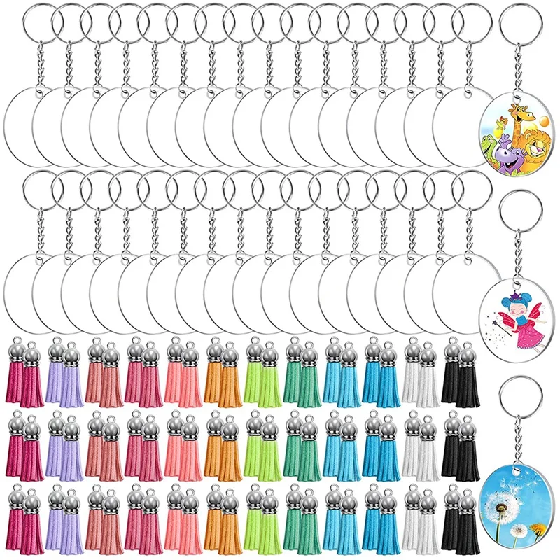 Uclio 144Pcs Acrylic Keychain Blanks-Clear Keychain Blanks Set Circle Disc Key Rings with Keychain for DIY Keychain Crafting
Uclio 144Pcs Acrylic Keychain Blanks-Clear Keychain Blanks Set Circle Disc Key Rings with Keychain for DIY Keychain Crafting