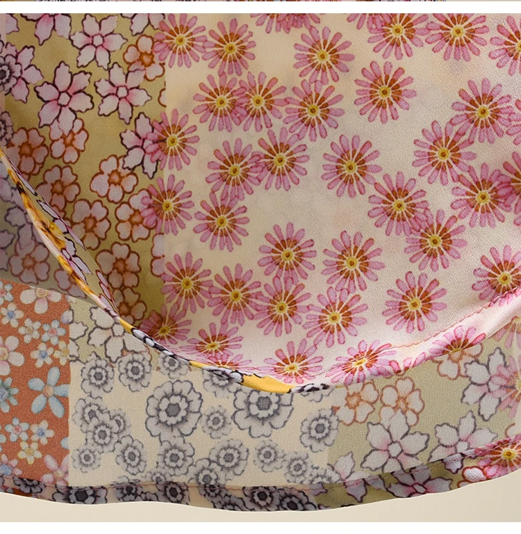 Vintage Floral Print Ruffles Sweet Chiffon Blouse Half Sleeve Korean Elegant Shirt O-Neck Fashion Summer Tops 2021
Vintage Floral Print Ruffles Sweet Chiffon Blouse Half Sleeve Korean Elegant Shirt O-Neck Fashion Summer Tops 2021