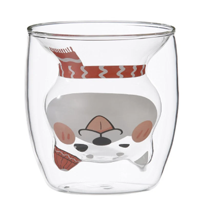 Set of 2-301-400ml double layer heat proof water glass creative dog print cute office home morning milk glass cups GLA-85
Set of 2-301-400ml double layer heat proof water glass creative dog print cute office home morning milk glass cups GLA-85