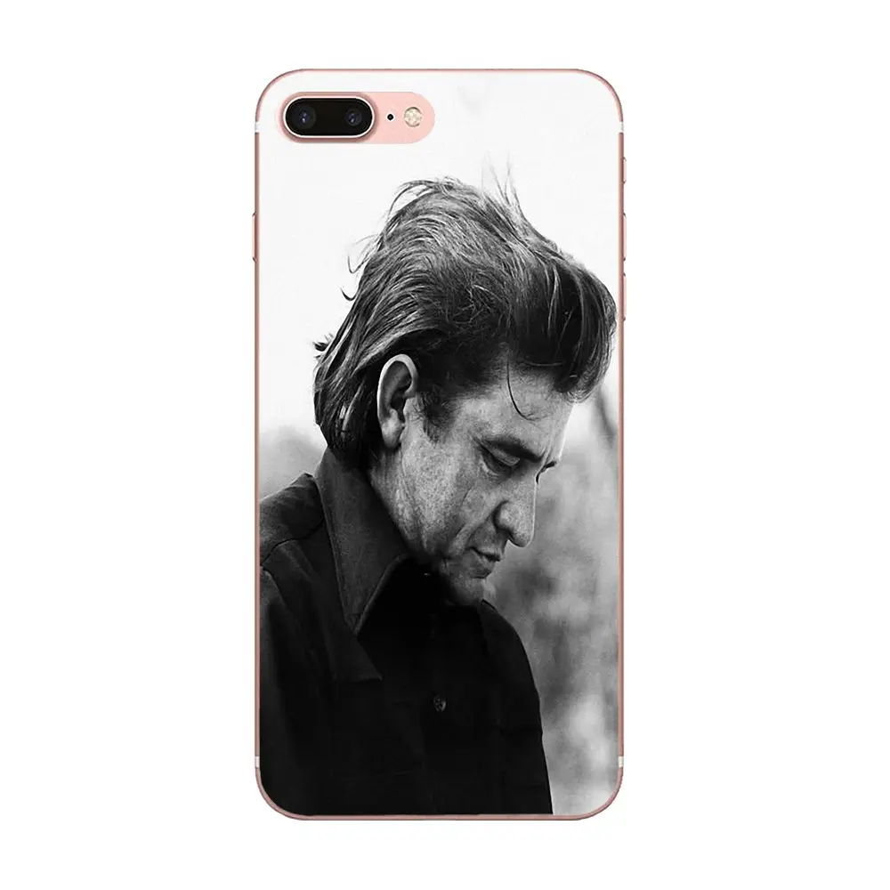 Мягкий TPU мобильный для Apple iPhone 4 4s 5 5C 5S SE 6 6S 7 8 Plus X XS Max XR Johnny Cash Поднимите средний