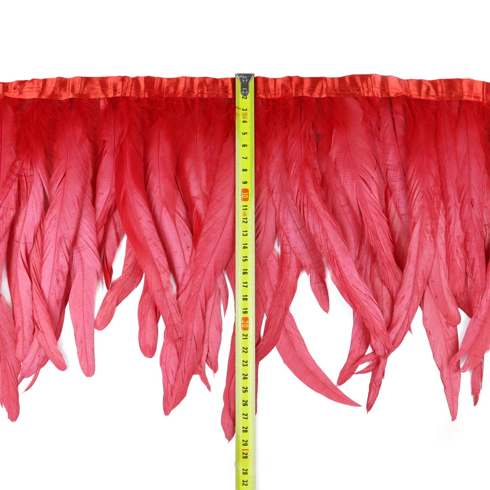 1M 25-30cm Rooster Feather Trim Fringe Cock Tail Feathers For Stage Performance Clothing Accessories Plumes juju Hat Decoration
1M 25-30cm Rooster Feather Trim Fringe Cock Tail Feathers For Stage Performance Clothing Accessories Plumes juju Hat Decoration