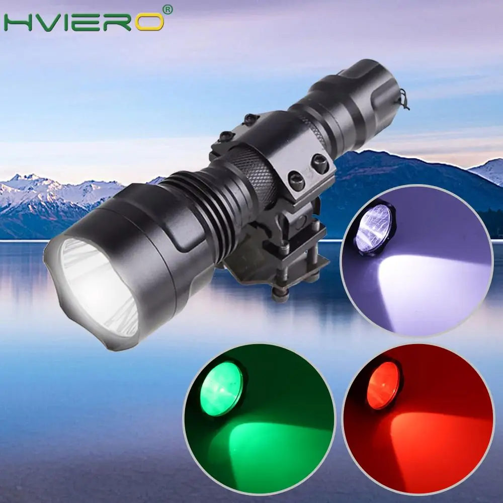 Portable Lighting Flashlight White/Green/Red Led T6 Led Hunting Rifle Torch Lighting+Pressure Switch Mount Hunting for Outdoor
Portable Lighting Flashlight White/Green/Red Led T6 Led Hunting Rifle Torch Lighting+Pressure Switch Mount Hunting for Outdoor