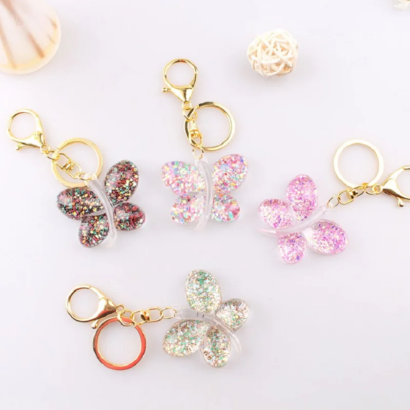 Multi-Color Creative Personality Acrylic Light Color Butterfly Metal Keychain Bag Small Pendant Key Chain Delicacy Gift Keyring
Multi-Color Creative Personality Acrylic Light Color Butterfly Metal Keychain Bag Small Pendant Key Chain Delicacy Gift Keyring
