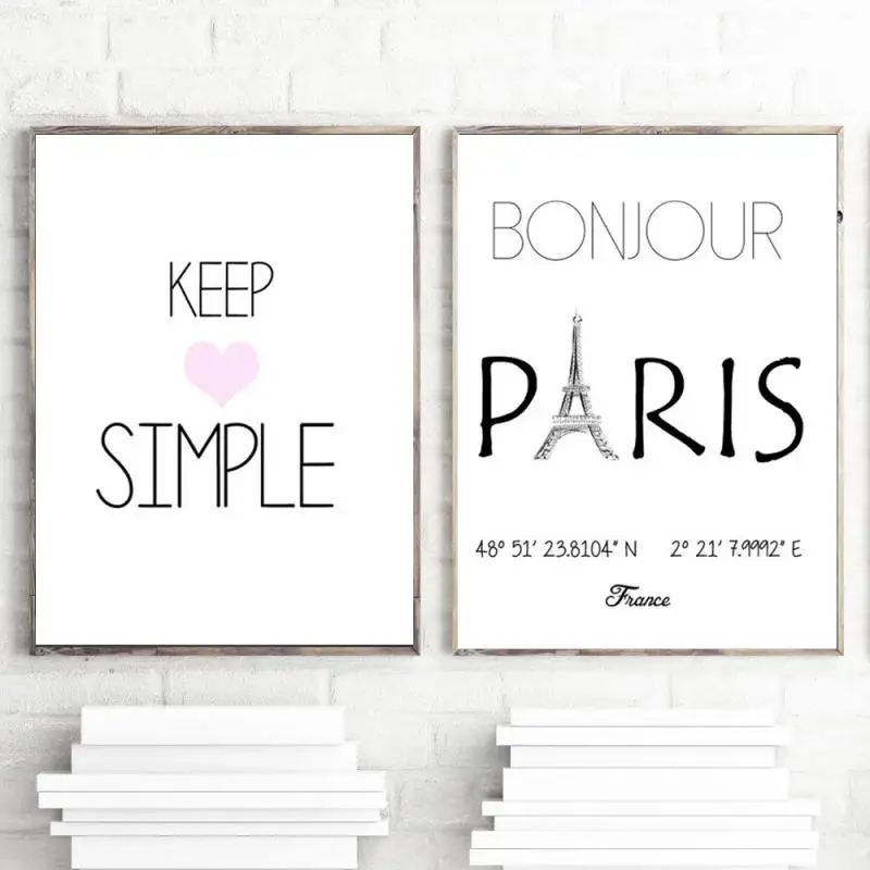 Minimalist Paris France Keep Simple Quote Canvas Painting Nordic Poster and Print Wall Art Modern Picture Home Decoration Murals
Minimalist Paris France Keep Simple Quote Canvas Painting Nordic Poster and Print Wall Art Modern Picture Home Decoration Murals