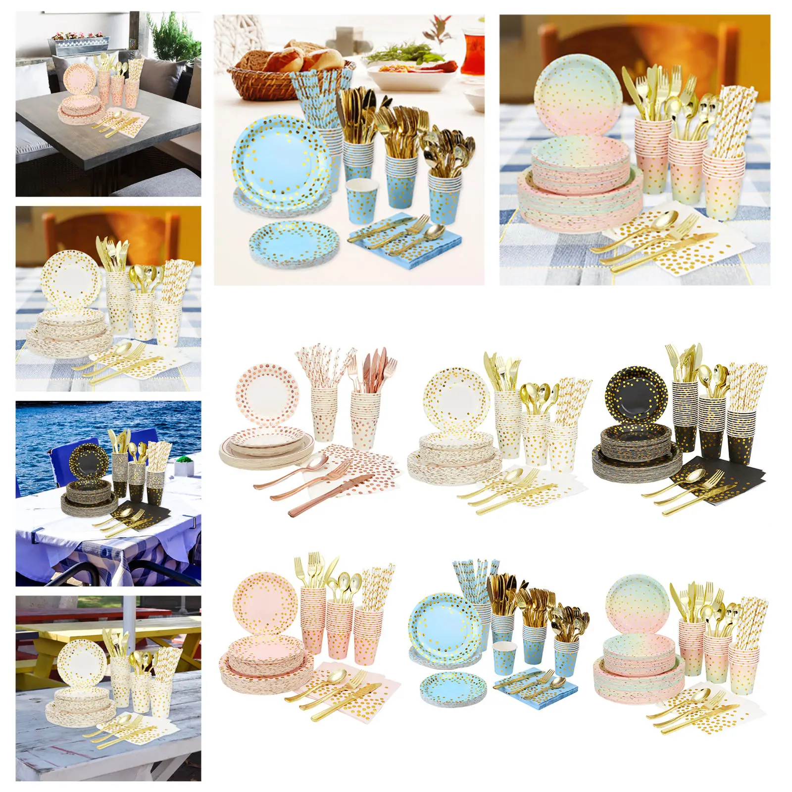 200x Party Supplies Disposable Dinnerware Set Plates Cups Tablecloth Wedding Birthday Party Baby Shower Tableware
200x Party Supplies Disposable Dinnerware Set Plates Cups Tablecloth Wedding Birthday Party Baby Shower Tableware