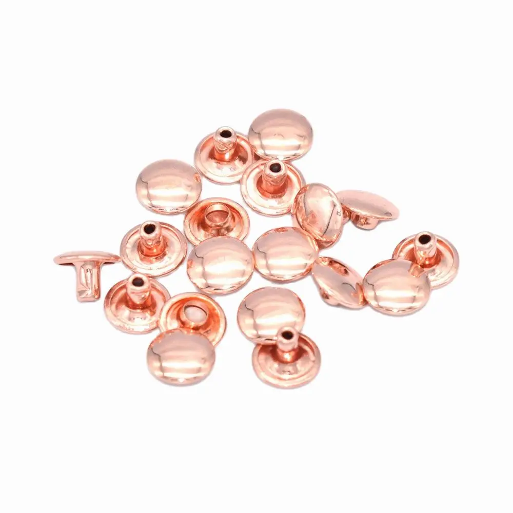 9mm Rose gold Material Double Cap Rivets Studs for Leathercrafts Fastener Snaps Prong Studs rivets 50set
9mm Rose gold Material Double Cap Rivets Studs for Leathercrafts Fastener Snaps Prong Studs rivets 50set
