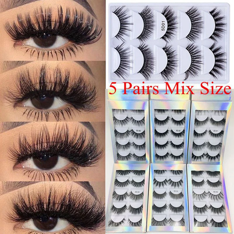 5 Pairs Multipack Soft 6D Mink Faux Hair Eyelash Flurry Long Extension Wispy Fluffy Dramatic Cosmetic Makeup Tool Fake Lashes
5 Pairs Multipack Soft 6D Mink Faux Hair Eyelash Flurry Long Extension Wispy Fluffy Dramatic Cosmetic Makeup Tool Fake Lashes