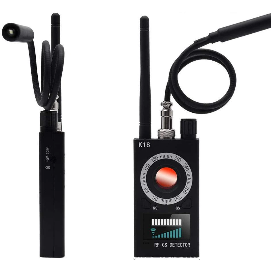 1MHz-6.5GHz K18 Multi-function Anti-spy Detector Camera GSM Audio Bug Finder GPS Signal lens RF Tracker Detect Wireless Products
1MHz-6.5GHz K18 Multi-function Anti-spy Detector Camera GSM Audio Bug Finder GPS Signal lens RF Tracker Detect Wireless Products