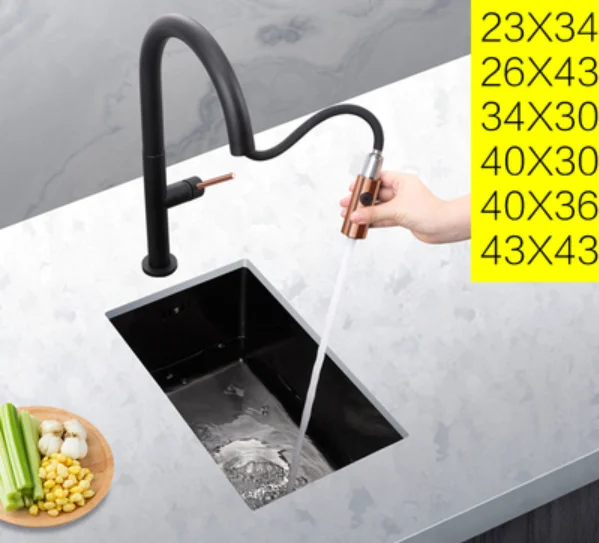 Retangle mini Size Sink Nano Kitchen Single Tank Slot Apron Brass Faucet Black Painted basin SUS 304 Stainless Steel kitchen
Retangle mini Size Sink Nano Kitchen Single Tank Slot Apron Brass Faucet Black Painted basin SUS 304 Stainless Steel kitchen