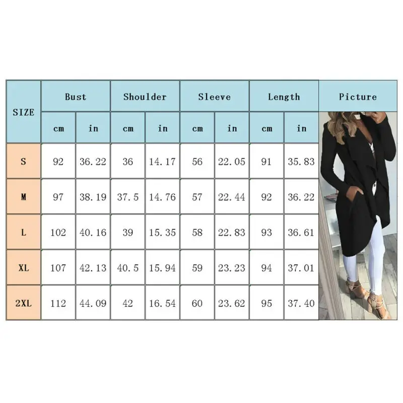Women's autumn winter slim coat jacket cardigan jacket winter pocket trench coat for women long waterfall coat plus size
Women's autumn winter slim coat jacket cardigan jacket winter pocket trench coat for women long waterfall coat plus size