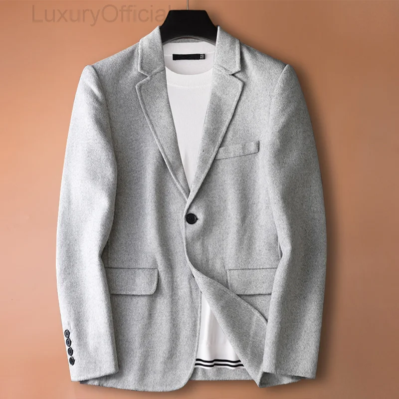 Light woolen suit men's version slim fit youth fashion leisure thickened winter wool coat solid color
Light woolen suit men's version slim fit youth fashion leisure thickened winter wool coat solid color