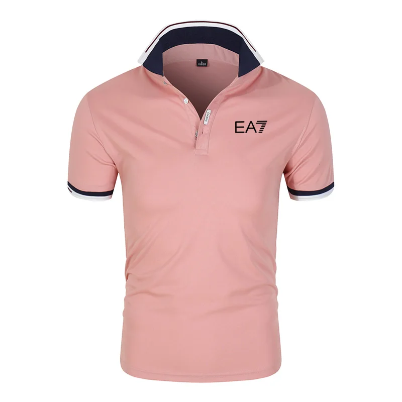 New summer short-sleeved business polo shirt men's lapel fashion casual thin section breathable letters British short secti
New summer short-sleeved business polo shirt men's lapel fashion casual thin section breathable letters British short secti