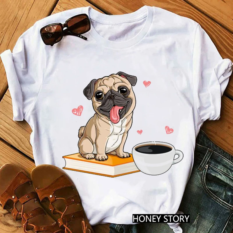 Pug Dog Animal Print Tshirt Women Labrador Heart Valentines Day Gifts for Dog Lovers Tshirt Femme Funny Vogue Female T-shirt
Pug Dog Animal Print Tshirt Women Labrador Heart Valentines Day Gifts for Dog Lovers Tshirt Femme Funny Vogue Female T-shirt