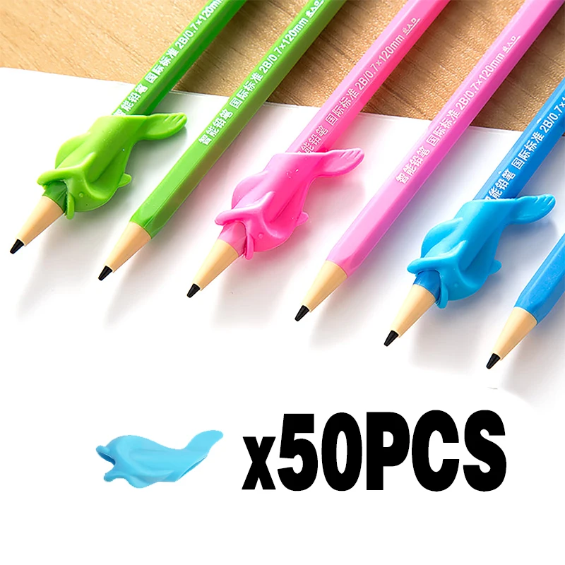 50pcs New Creative Children Pencil Holder Correction Hold Pen Writing Grip Posture Tool Fish Hold a Pen Corrector Clip Plastic 
50pcs New Creative Children Pencil Holder Correction Hold Pen Writing Grip Posture Tool Fish Hold a Pen Corrector Clip Plastic