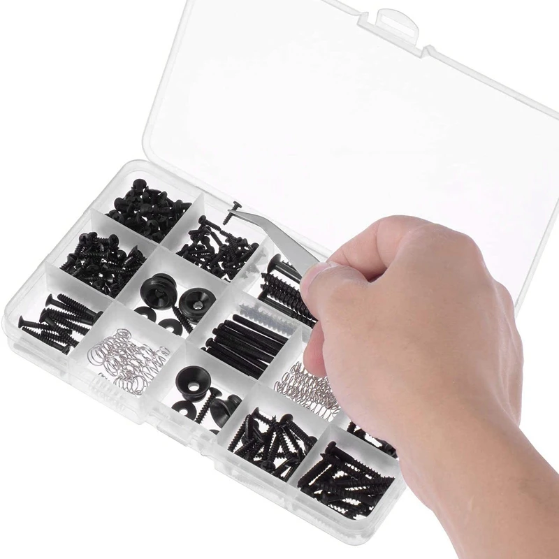 Electric Guitar Screw Kit (9 Types) for Electric Guitar Bridge Pickup Pickguard Tuner,Switch Neck Plate Strap Buttons
Electric Guitar Screw Kit (9 Types) for Electric Guitar Bridge Pickup Pickguard Tuner,Switch Neck Plate Strap Buttons