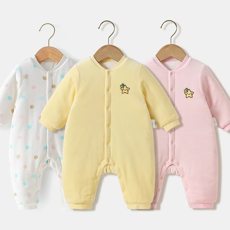 Baby Girl Winter Clothes New Cute Pure Cotton Thick Warm Baby One Piece Simple Velvet Long Sleeved Newborn Romper
Baby Girl Winter Clothes New Cute Pure Cotton Thick Warm Baby One Piece Simple Velvet Long Sleeved Newborn Romper