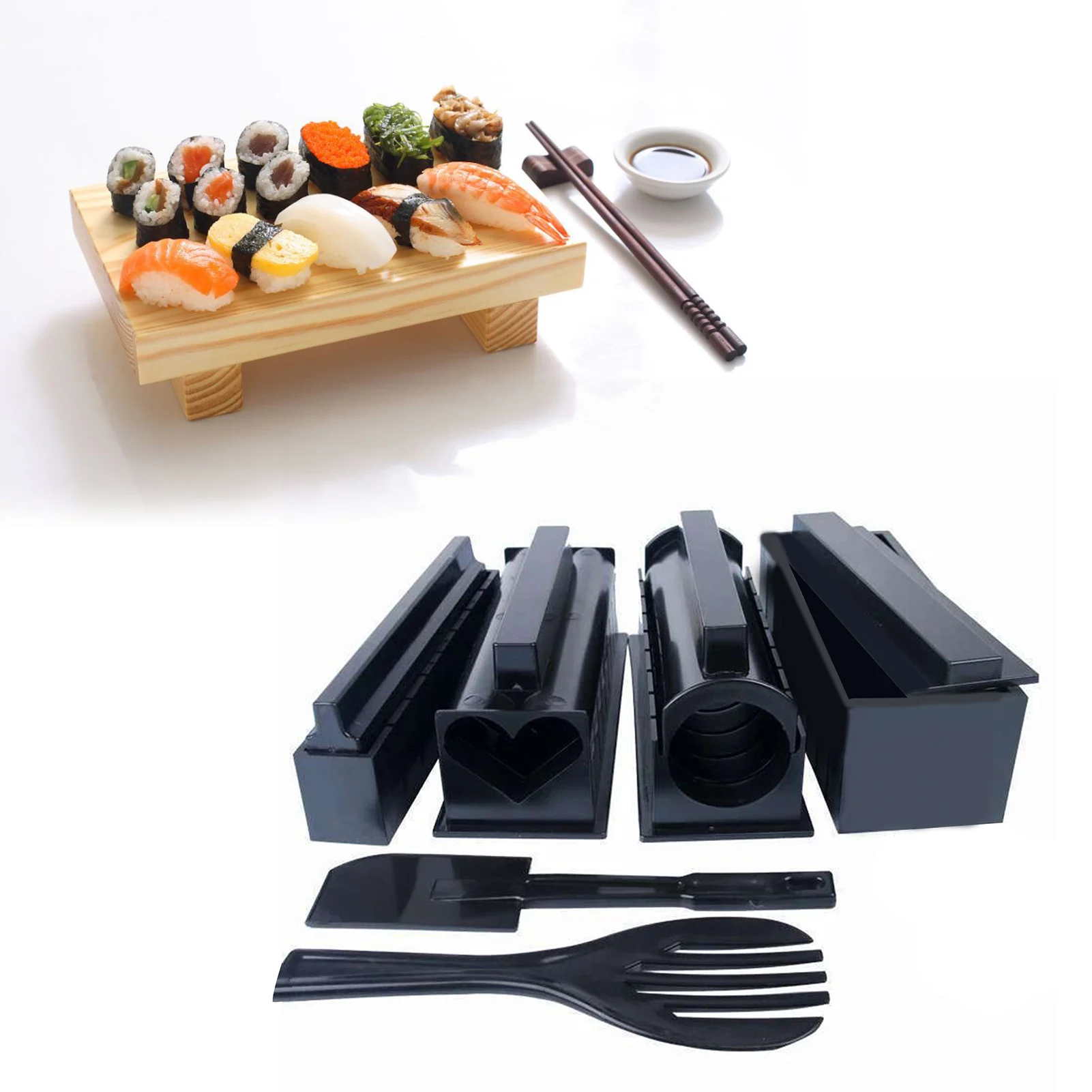 10pcs Sushi Tool Set Rice Ball Mold Cutter Sushi Maker Tool Kit Cooking Tools Seaweed Sushi Rolls For Kitchen
10pcs Sushi Tool Set Rice Ball Mold Cutter Sushi Maker Tool Kit Cooking Tools Seaweed Sushi Rolls For Kitchen