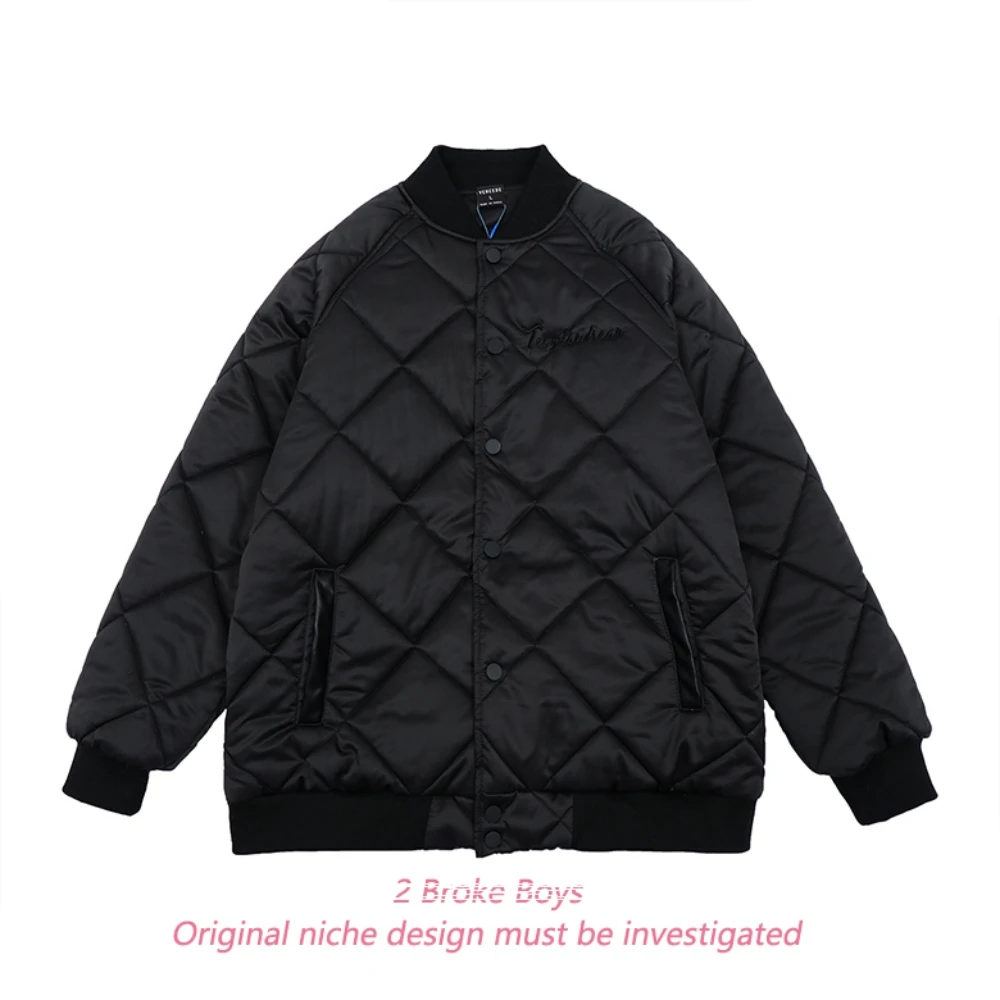 2021 American street fashion retro diamond baseball uniform cotton coat all-match loose bg thick coat men
2021 American street fashion retro diamond baseball uniform cotton coat all-match loose bg thick coat men