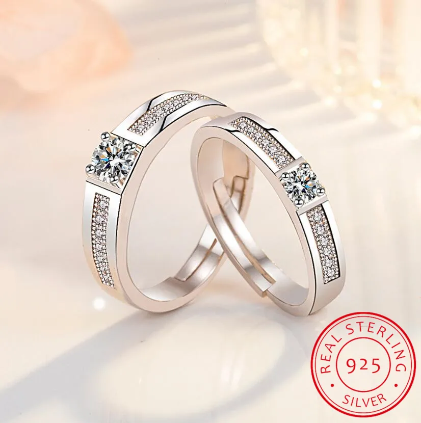 925 Sterling Silver New Woman Fine Jewelry High Quality Retro Simple Crystal Zirconia Couple Ring Adjustable Size
925 Sterling Silver New Woman Fine Jewelry High Quality Retro Simple Crystal Zirconia Couple Ring Adjustable Size