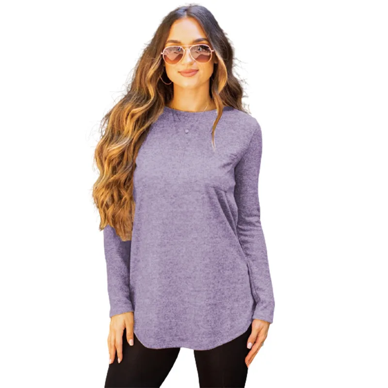 Women Autumn Winter Fashion All-match T-shirts Casual Solid O Neck Long Sleeve Loose Oversized Tops 4 Colors Basic Streetwear
Women Autumn Winter Fashion All-match T-shirts Casual Solid O Neck Long Sleeve Loose Oversized Tops 4 Colors Basic Streetwear