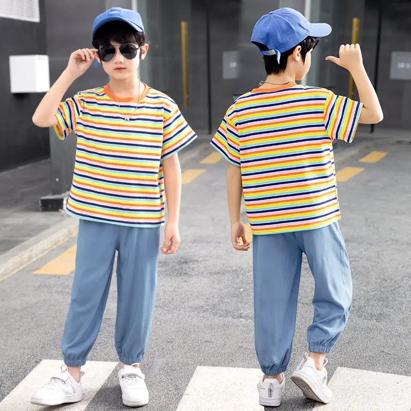 Sport Suits Teenage Summer Boys Clothing Sets Short Sleeve T Shirt+Pants Casual 4 5 6 7 8 9 10 12 13 Years Children Boys Outfits
Sport Suits Teenage Summer Boys Clothing Sets Short Sleeve T Shirt+Pants Casual 4 5 6 7 8 9 10 12 13 Years Children Boys Outfits
