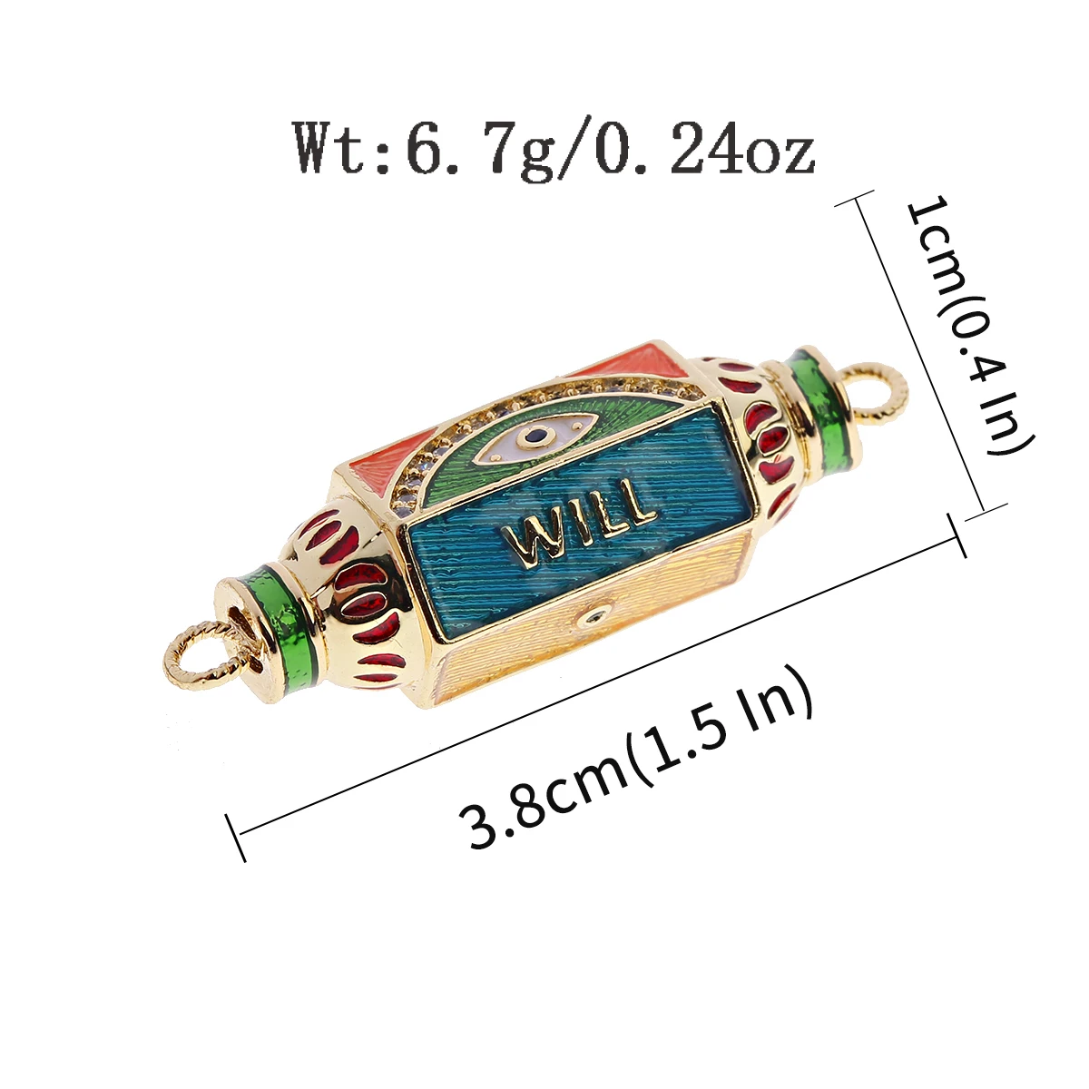 Classic Prayer Box Color Dripping Oil Zircon Eye Alloy DIY Pendant Necklace Bracelet Hip Hop Jewelry
Classic Prayer Box Color Dripping Oil Zircon Eye Alloy DIY Pendant Necklace Bracelet Hip Hop Jewelry