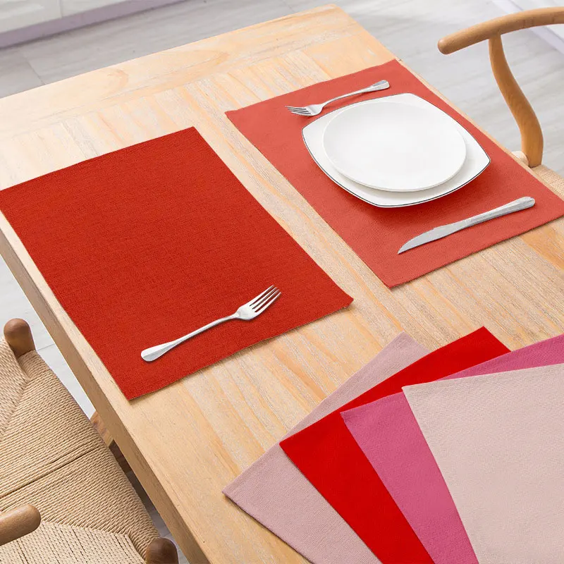 Placemats Polyester Linen Pink Solid Waterproof Tableware Mat Kitchen Dinning Table Decor Coaster Modern Home Textile 30*40cm/Pc
Placemats Polyester Linen Pink Solid Waterproof Tableware Mat Kitchen Dinning Table Decor Coaster Modern Home Textile 30*40cm/Pc