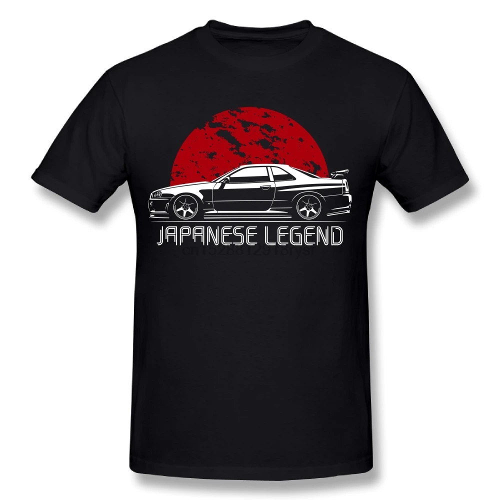 Cool Men GTR Car T Shirt Japanese Legend Skyline Stylish T-Shirt Wholesale