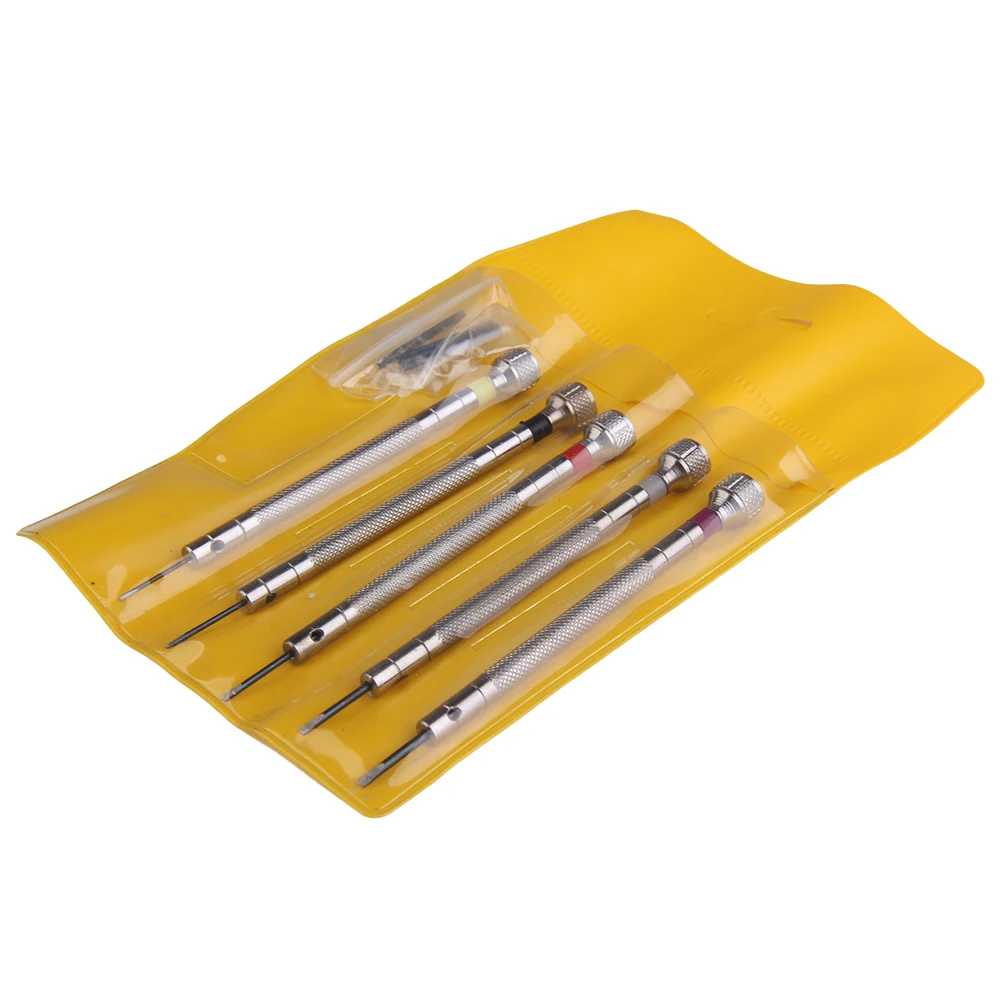 Silver Clock Watch Tools Parts Mini 5 PCS Tone Screwdriver Set for Watch Repair Tool Kit Band Link Pin Remover Screwdrivers
Silver Clock Watch Tools Parts Mini 5 PCS Tone Screwdriver Set for Watch Repair Tool Kit Band Link Pin Remover Screwdrivers